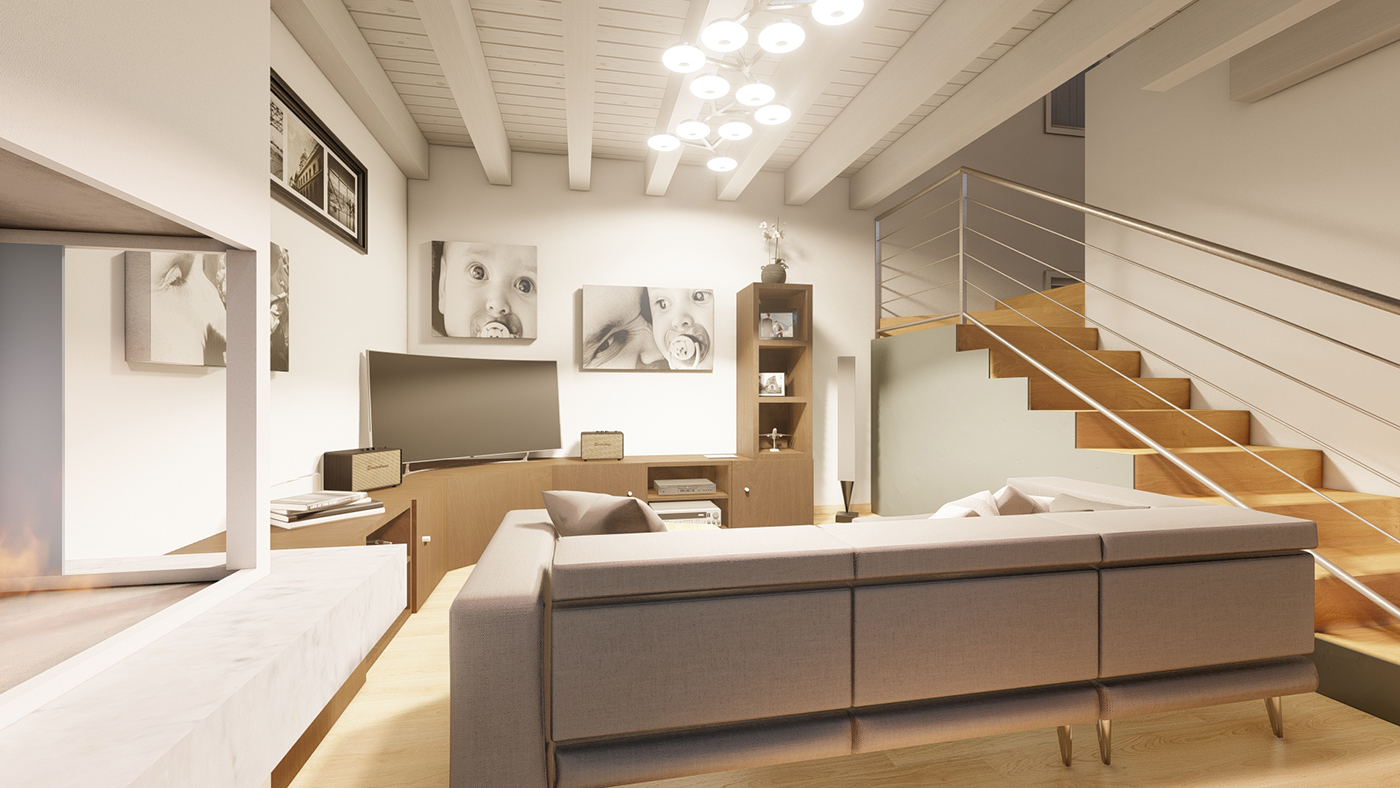 Asolo Rendering - Living Wood House